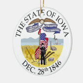Iowa-Zeichen Keramik Ornament (Links)