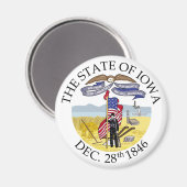 Iowa-Zeichen Magnet (Vorderseite/Rückseite)