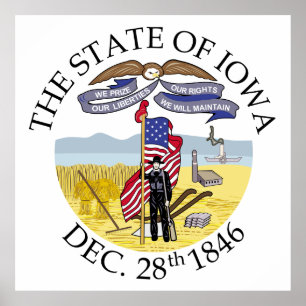 Iowa-Zeichen Poster