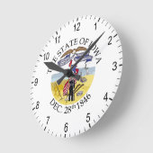 Iowa-Zeichen Runde Wanduhr (Winkel)