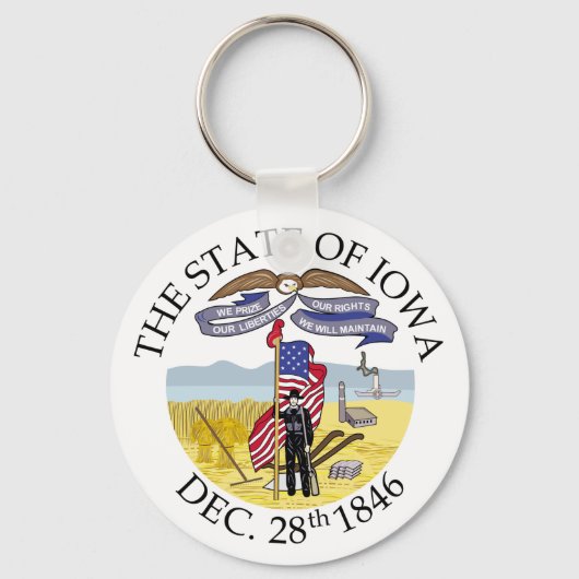 Iowa-Zeichen Schlüsselanhänger (Vorderseite)