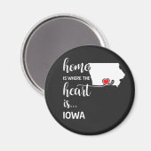 Iowa Zuhause ist das Herz Magnet (Vorderseite/Rückseite)