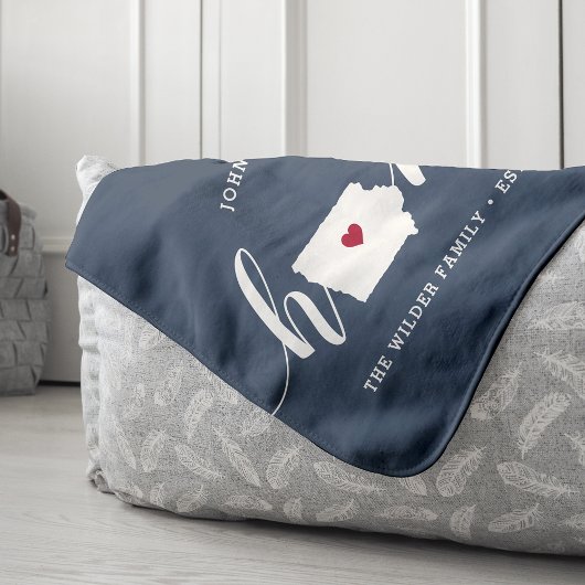 Iowa Zuhause Staat Personalisiert Sherpadecke