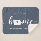 Iowa Zuhause Staat Personalisiert Sherpadecke (Vorderseite (Horizontal))