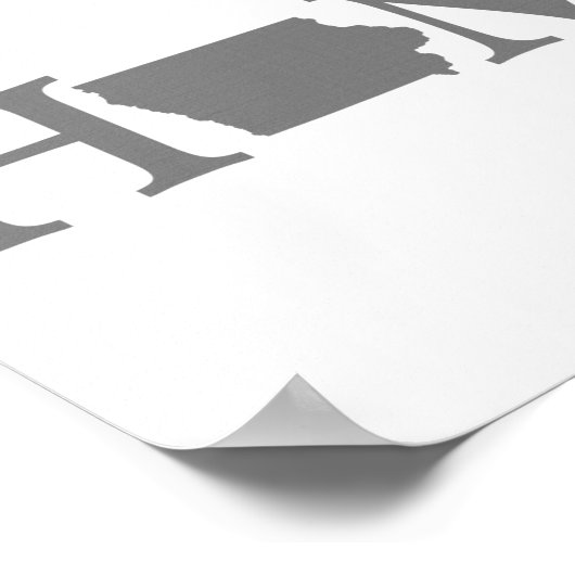 Iowa Zuhause Staat Poster (Ecke)