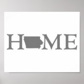 Iowa Zuhause Staat Poster (Vorne)