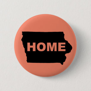 Iowa Zuhause Weg Von Staat Knopf Abzeichen Pin Button