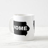 Iowa-Zuhause weg von Staats-Tasse oder Reise-Tasse Kaffeetasse (Vorderseite Links)