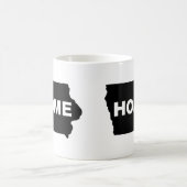Iowa-Zuhause weg von Staats-Tasse oder Reise-Tasse Kaffeetasse (Mittel)