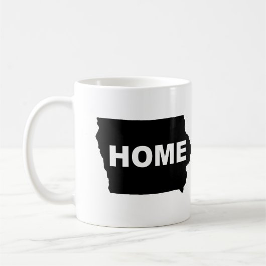 Iowa-Zuhause weg von Staats-Tasse oder Reise-Tasse Kaffeetasse (Links)