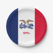 Iowan Flag, Flag of Iowa Pappteller (Vorderseite)