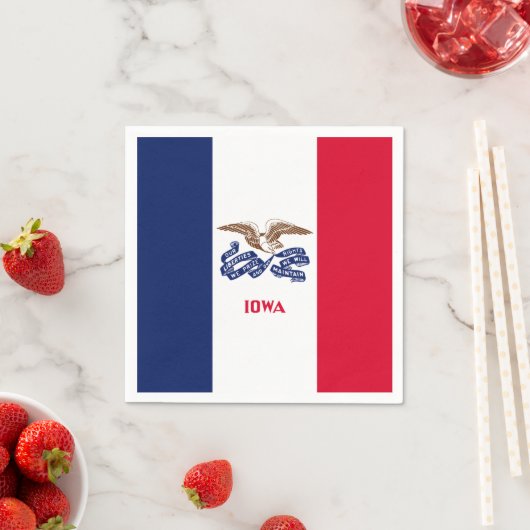 Iowan Flag, Flag of Iowa Serviette (Beispiel)