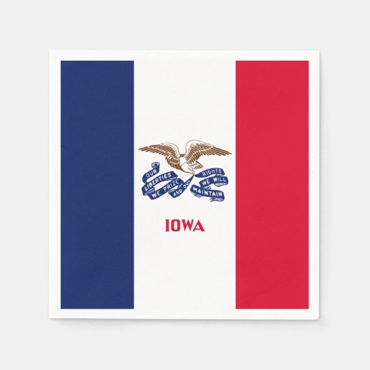 Iowan Flag, Flag of Iowa Serviette (Vorderseite)