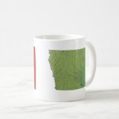 Iowan Flag + Map-Tasse Kaffeetasse (VorderseiteRechts)