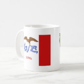 Iowan Flag + Map-Tasse Kaffeetasse (Vorderseite Links)