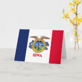 Iowan Flag & Seal, Flag of Iowa Karte (Gelbe Blume)