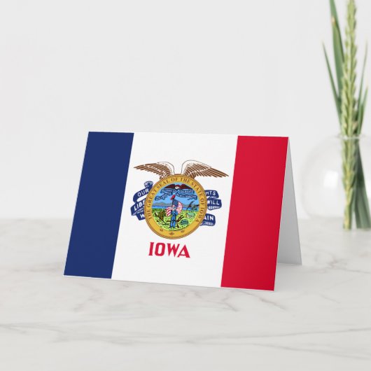 Iowan Flag & Seal, Flag of Iowa Karte (Vorderseite)