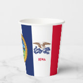 Iowan Flag & Seal, Flag of Iowa Pappbecher (Rückseite)