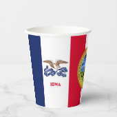Iowan Flag & Seal, Flag of Iowa Pappbecher (Vorderseite)