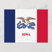 Iowan-Flagge, Flagge von Iowa Postkarte (Vorderseite)