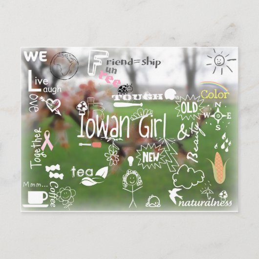 Iowan Girl Post-card Postkarte (Vorderseite)