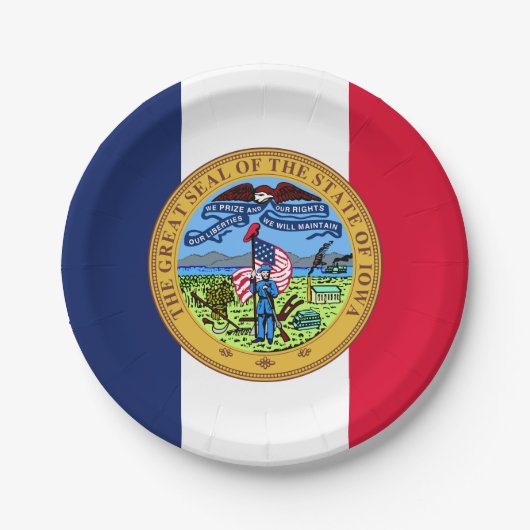 Iowan Seal, Iowa Pappteller (Vorderseite)