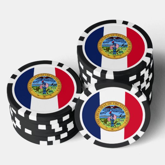 Iowan Seal, Iowa Pokerchips (Stapel)