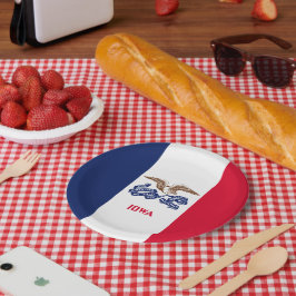 Iowanische Flagge, Flagge von Iowa Pappteller