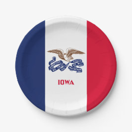 Iowanische Flagge, Flagge von Iowa Pappteller