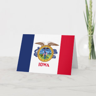 Iowanische Flagge & Siegel, Flagge von Iowa Karte