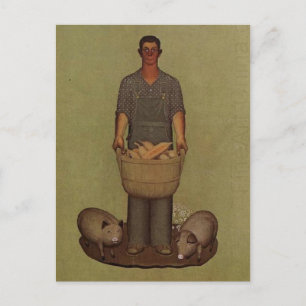 Iowas Produkt von Grant Wood Postkarte