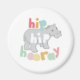 ip Angesagt Hooray Gray Hippo Zeichnend Süße Tier Magnet