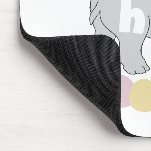 ip Angesagt Hooray Gray Hippo Zeichnend Süße Tier Mousepad (Ecke)