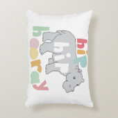 ip Angesagt Hooray Gray Hippo Zeichnend Süße Tier  Zierkissen (Vorderseite(Vertikal))