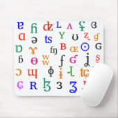 IPA Charaktere Mousepad (Mit Mouse)