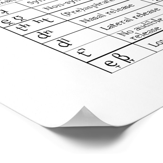 IPA-Diagramm Poster (Ecke)