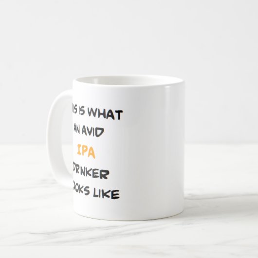 ipa drinker, begeistert kaffeetasse (Vorderseite Links)