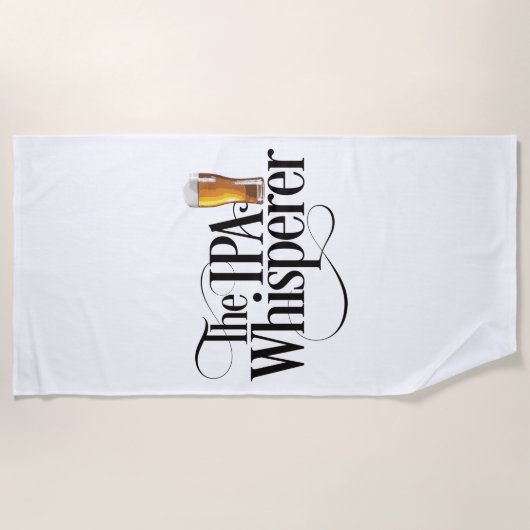 IPA Whisperer Beach Handtuch (Vorderseite)