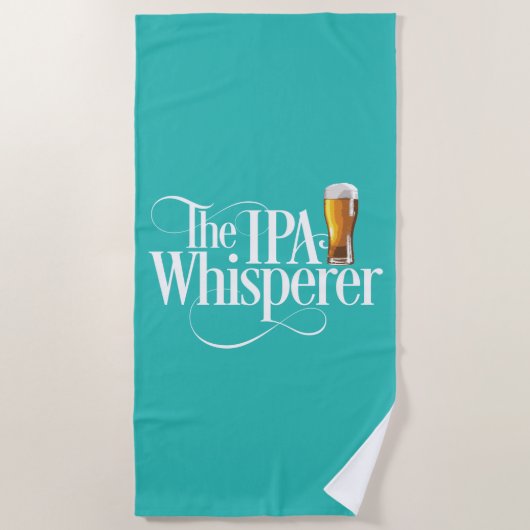 IPA Whisperer Beach Handtuch (Vorderseite)