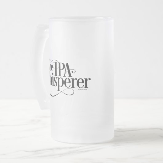 IPA Whisperer Mattglas Bierglas (Vorderseite Links)