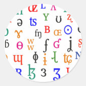 IPA-Zeichen Runder Aufkleber (Vorderseite)