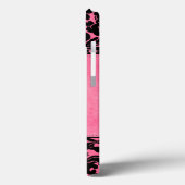 IPad Air Hüllen für Schwarz-Rosa-Damast (Rückseite / Links)