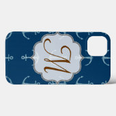 IPAD-Fall für das Seefahrermonogramm Nautic Anchor Case-Mate iPhone Hülle (Rückseite (Horizontal))