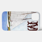 IPAD-Fall für Segelschiff-Seefahrzeug-Monogramm Case-Mate iPhone Hülle (Rückseite (Horizontal))