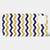 iPad-Fall für Zickzack Gold- und Navy-Blue-Muster Case-Mate iPhone Hülle (Rückseite (Horizontal))