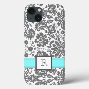 iPad kundenspezifisches Monogramm-graues iPhone 13 Hülle