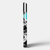 iPad Mini-Fall | Damaskus | Streifen | Türkisblau Case-Mate iPhone Hülle (Rückseite / Links)