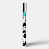 iPad Mini-Fall | Damaskus | Streifen | Türkisblau Case-Mate iPhone Hülle (Rückseite / Rechts)