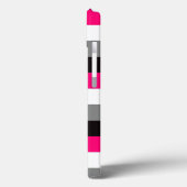 iPad Mini-Fall | Streifen | Rosa, Schwarz, Grau Case-Mate iPhone Hülle (Rückseite / Links)