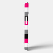 iPad Mini-Fall | Streifen | Rosa, Schwarz, Grau Case-Mate iPhone Hülle (Rückseite / Rechts)